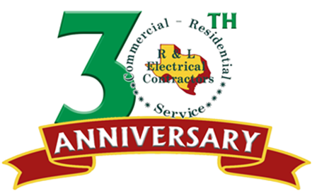 30-year Anniversary of R &amp; L Electric, Inc. logo