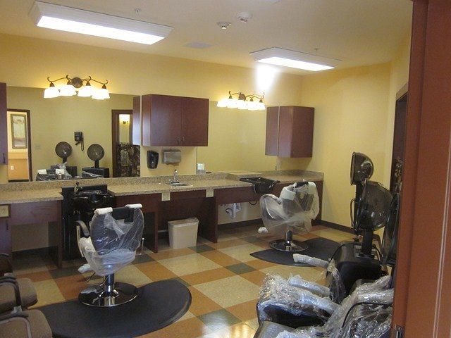 Lighting for beauty salon in assisted iving facility
